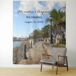 Tenture Fond de décor pour Photomaton Palmiers Tropicaux p
