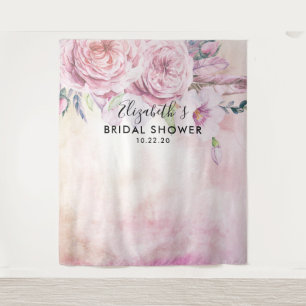 Tenture Fond de décor pour photos de douche de mariée Bohè