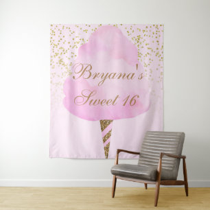 Tenture Fond de décoration de fête pour Sweet 16 avec barb