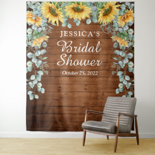 Tenture Fond de décoration de mariage avec tournesol eucal