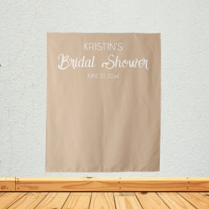 Tenture Fond de décoration de mariage personnalisé beige p
