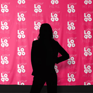 Tenture Fond de décoration personnalisé avec logo répétiti