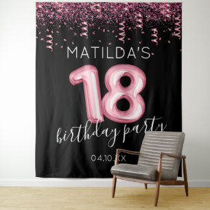 Tenture Fond de décoration pour 18 ans anniversaire noir e