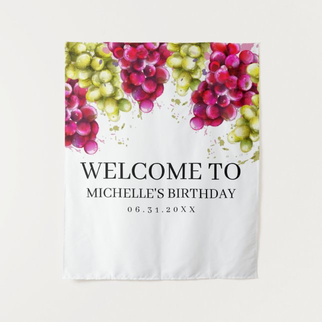 Tenture Fond de décoration pour dégustation de vin de rais (Devant)