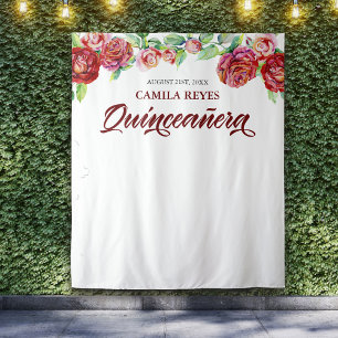 Tenture Fond de décoration pour photos avec des roses roug