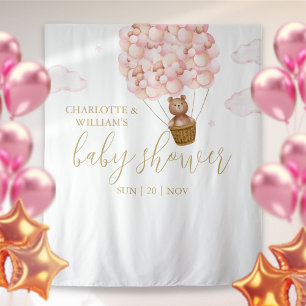 Tenture Fond de décoration pour une baby shower rose pour 