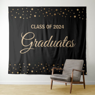 Tenture Fond de diplômés de la promotion 2024 Gold Black