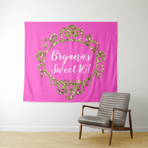 Tenture Fond de fête d'anniversaire de couleur OR PAILLÉE