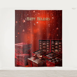 Tenture Fond de fête de fin d'année avec bonbons au chocol