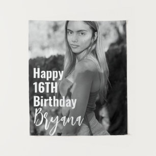 Tenture Fond de fête personnalisé avec photo personnalisée