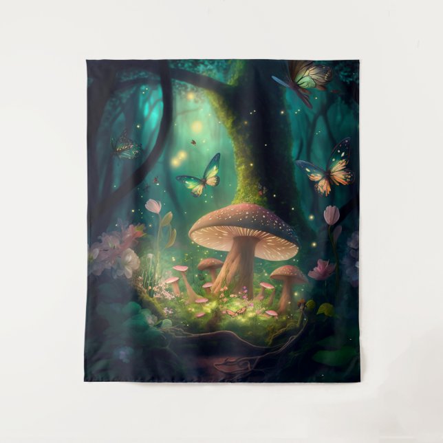 Tenture Fond de forêt enchantée (Devant)