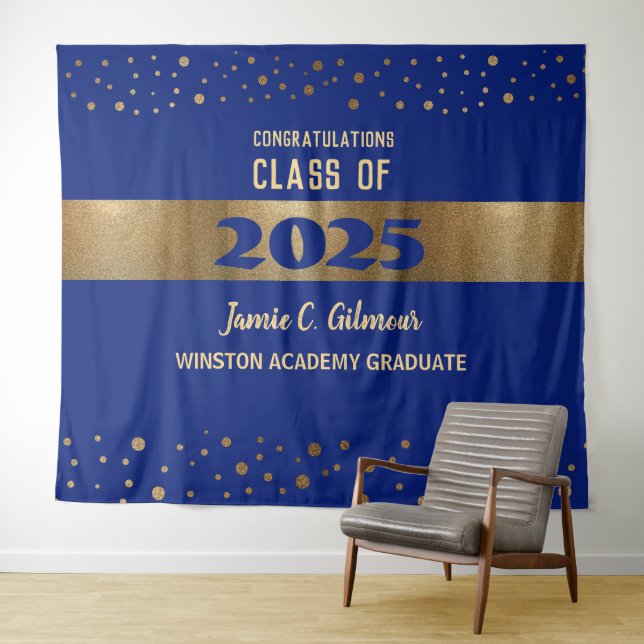 Tenture Fond de graduation de la promotion 2025 de la clas (En situation (horizontale))