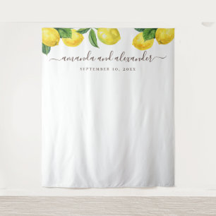 Tenture Fond de jardin de citrus. Fond de mariage aux citr