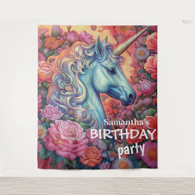 Tenture Fond de la licorne magique (Devant)