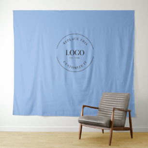 Tenture Fond de logo personnalisé bleu Marque de l'entrepr