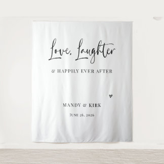 Tenture Fond de mariage amour rire heureux pour toujours 