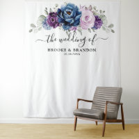 Fond de mariage avec des fleurs de lilas bleu pous