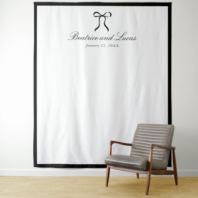 Tenture Fond de mariage classique simple arc (En situation)