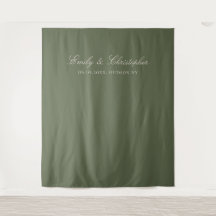 Fond de mariage classique vert olive élégant