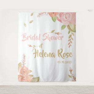 Tenture Fond de mariage de mariage avec des roses roses et
