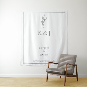 Tenture Fond de mariage élégant simple minimaliste chic