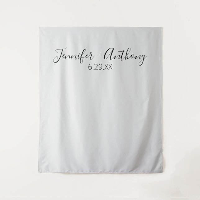 Tenture Fond de mariage minimal personnalisé  (Devant)