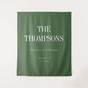 Tenture Fond de mariage minimaliste moderne vert olive