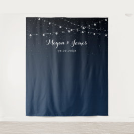 Tenture Fond de mariage nuit étoilée bleu ciel de la marin