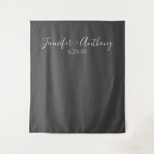 Tenture Fond de mariage personnalisé minimal 