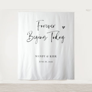 Tenture Fond de mariage « Pour toujours commence aujourd'h