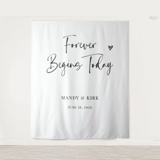 Tenture Fond de mariage « Pour toujours commence aujourd'h