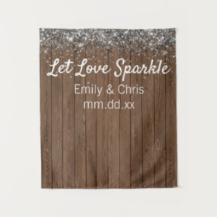 Tenture Fond de Mariage rustique, Booth photo Wood Twinkle
