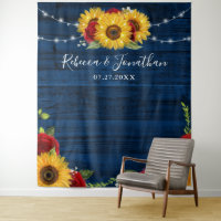 Fond de mariage rustique en bois avec tournesols r