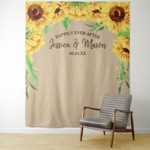 Tenture Fond de mariage tournesol Accessoire de photo