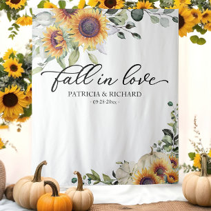 Tenture Fond de mariage Tournesols Coup de foudre
