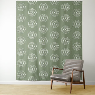 Tenture Fond de motif de logo d'entreprise personnalisé po