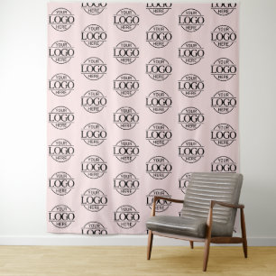 Tenture Fond de motif de logo d'entreprise personnalisé po