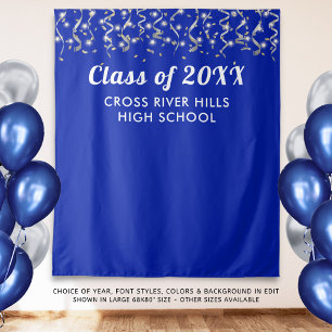 Tenture Fond de photo de classe scolaire année Royal Bleu 
