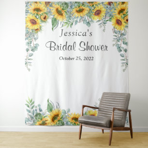 Tenture Fond de photobooth tournesol eucalyptus pour maria