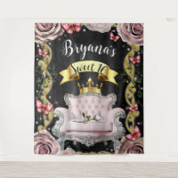 Fond de photographie avec roses et papillons sur c