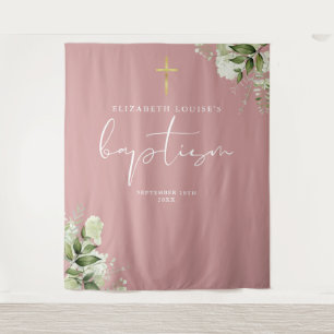 Tenture Fond de photographie baptême de verdure rose pouss