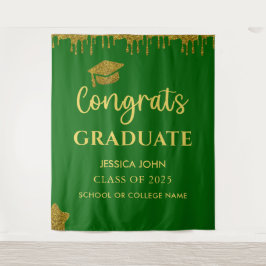 Tenture Fond de photographie de remise de diplômes vert ém