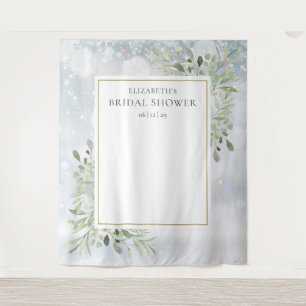 Tenture Fond de photomaton de Baby Shower avec verdure hiv
