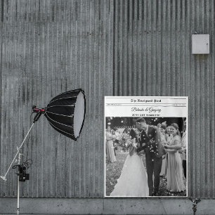 Tenture Fond de photomaton de journal de mariage amusant