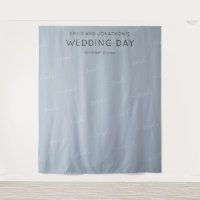 Fond de photomaton de mariage typographie bleu pou
