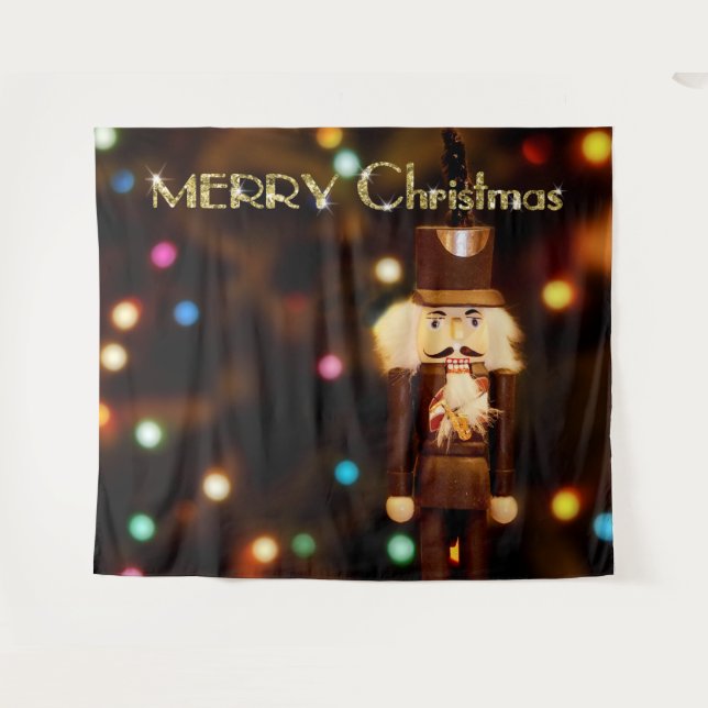 Tenture Fond de photomaton de Noël avec effet Bokeh et Cas (Devant (Horizontal))