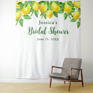 Tenture Fond de photomaton pour Baby Shower de Citrons Brû