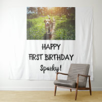 Fond de photomaton pour l'anniversaire d'un chiot