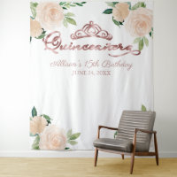 Fond de Quinceanera Floral Rouge