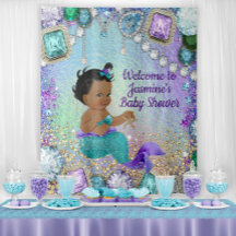Fond de salle pour Baby Shower Sirène Jewel